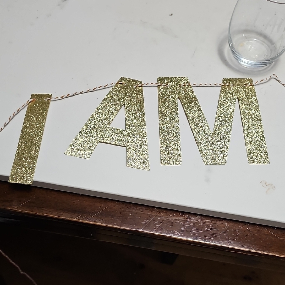 40th Birthday Gold Glitter Party Banner - Picture 2 of 4